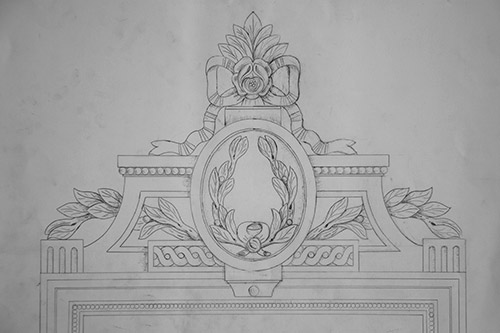 gustaviansk spegel ritning